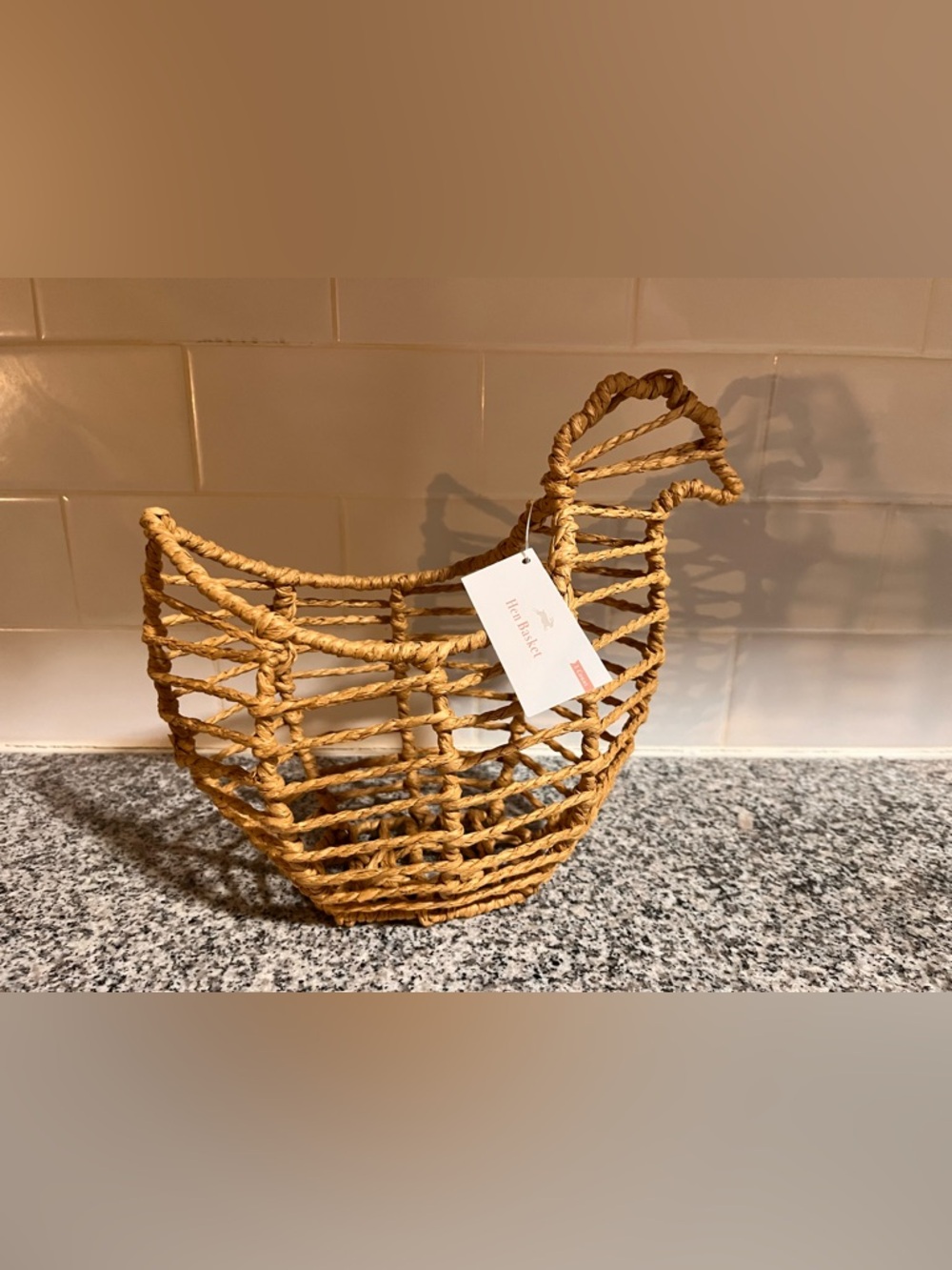 Handwoven Natural Rattan Chicken Basket - Home Accents - Picture 5 of 8